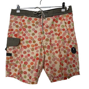 Vissla‎ Board Shorts Men's 32 Colorful Upcycle Coconut Graphic Stretch Surf Swim
